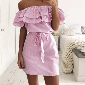 Seersucker Ruffle dress